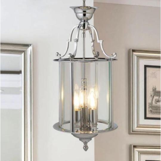 elegantne sklo striebro chrom lampa zavesny retazovy klasicky vila rekreacny zamok obciansky dom byt osvetlenie kuchyna obyvacka predsien.jpg